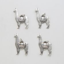 Llama Antique Silver Charm