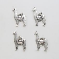 Llama Antique Silver Charm