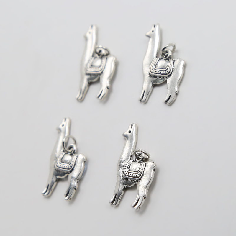 Llama Antique Silver Charm