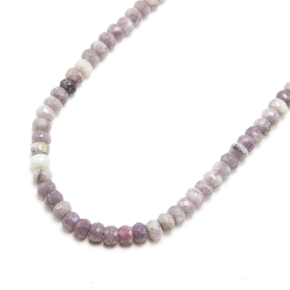 Pink Tourmaline Faceted Rondelle Beads