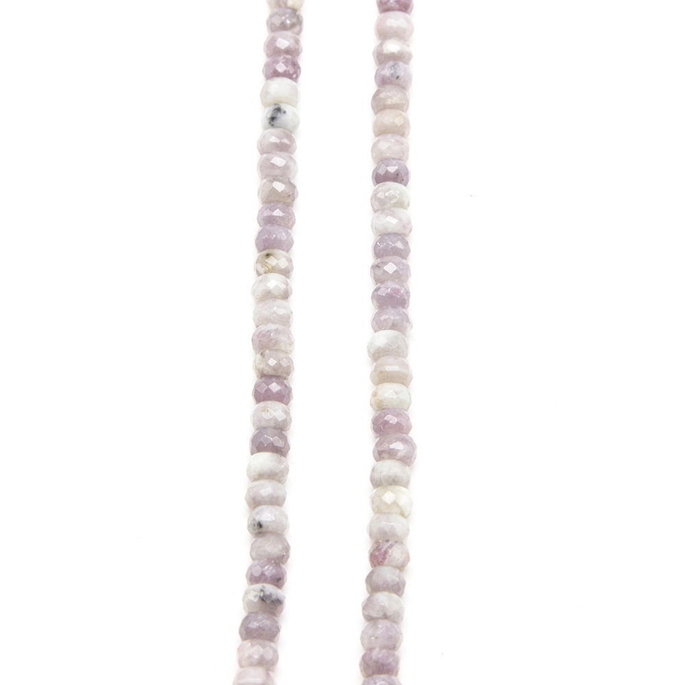 Pink Tourmaline Faceted Rondelle Beads