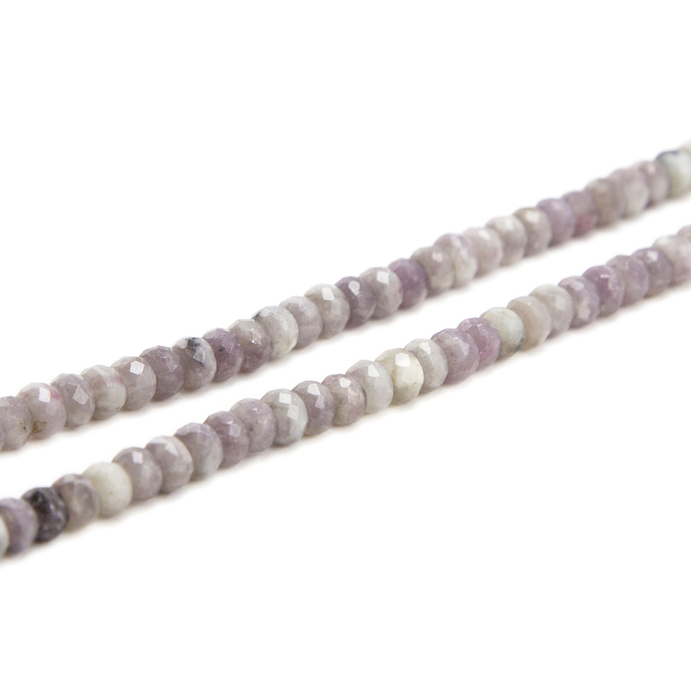 Pink Tourmaline Faceted Rondelle Beads