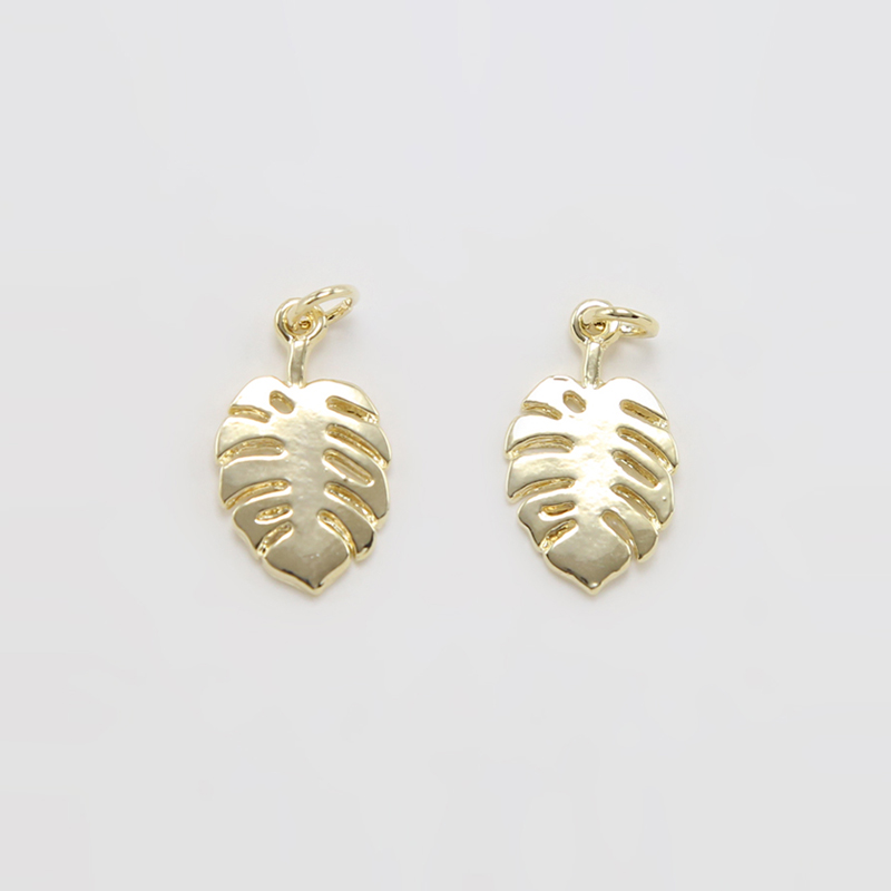 Leaf 14K Real Gold Plated Charm