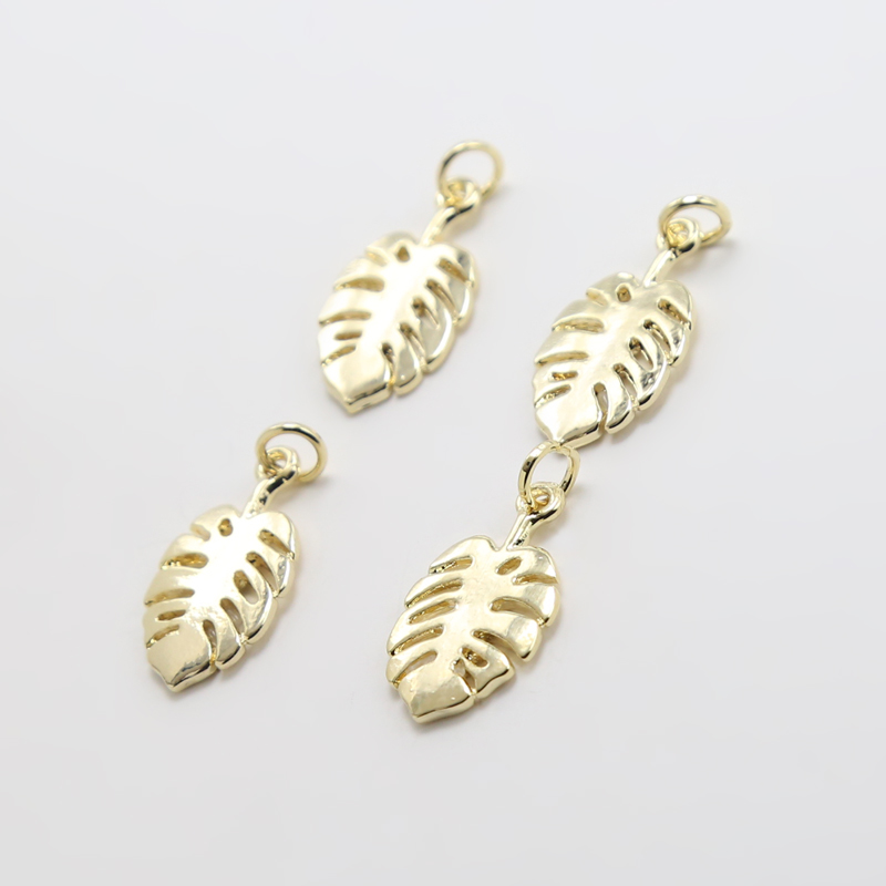 Leaf 14K Real Gold Plated Charm