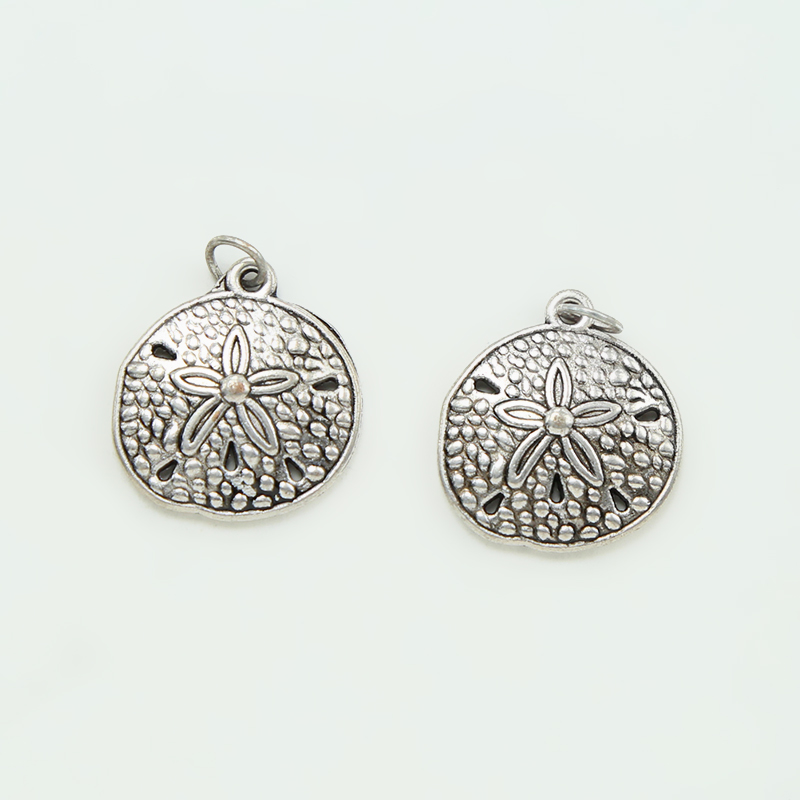 Sand Dollar Antique Silver Charm