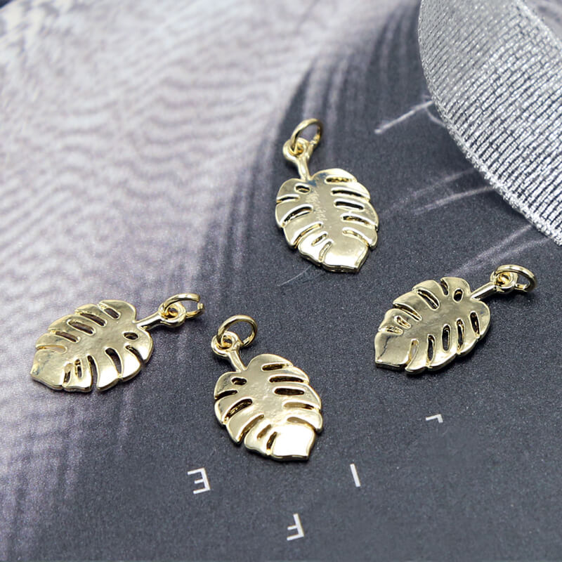 Leaf 14K Real Gold Plated Charm