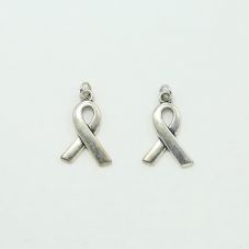 Awareness Ribbon Antique Silver Charm