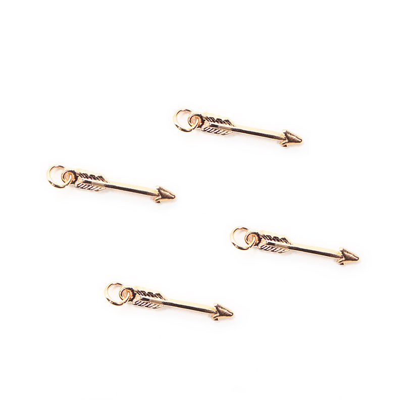 Arrow 14K Real Rose Gold Plated Charm