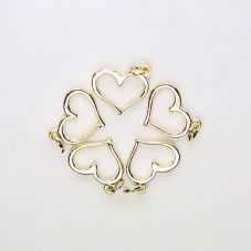 Open Heart 14K Real Rose Gold Plated Charm