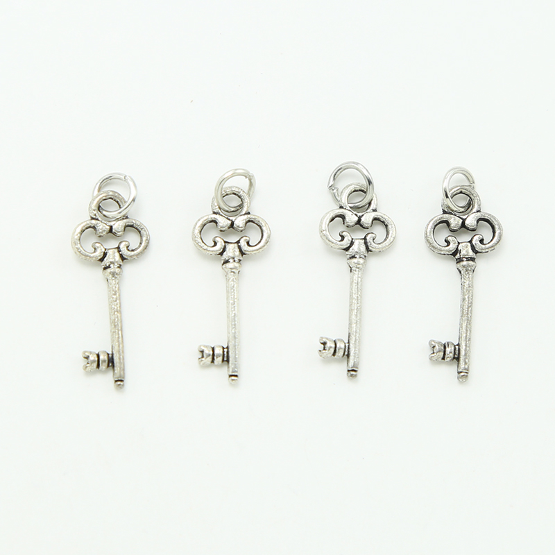 Key Antique Silver Charm