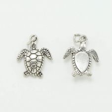 Sea Turtle Antique Silver Charm