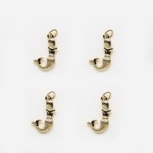 Mermaid 14K Real Gold Plated Charm