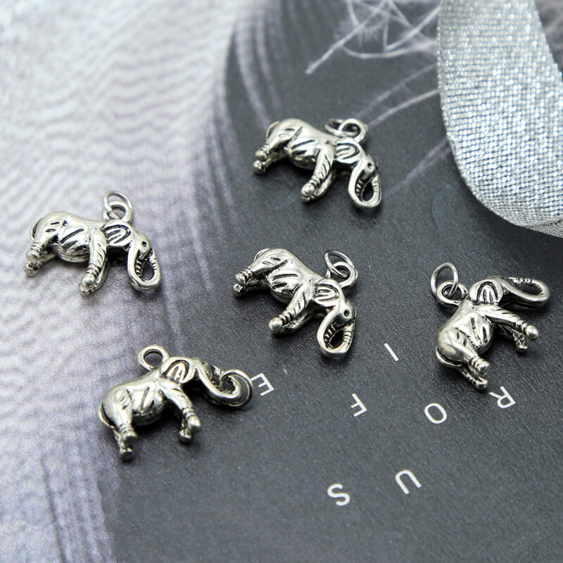 Elephant Antique Silver Charm