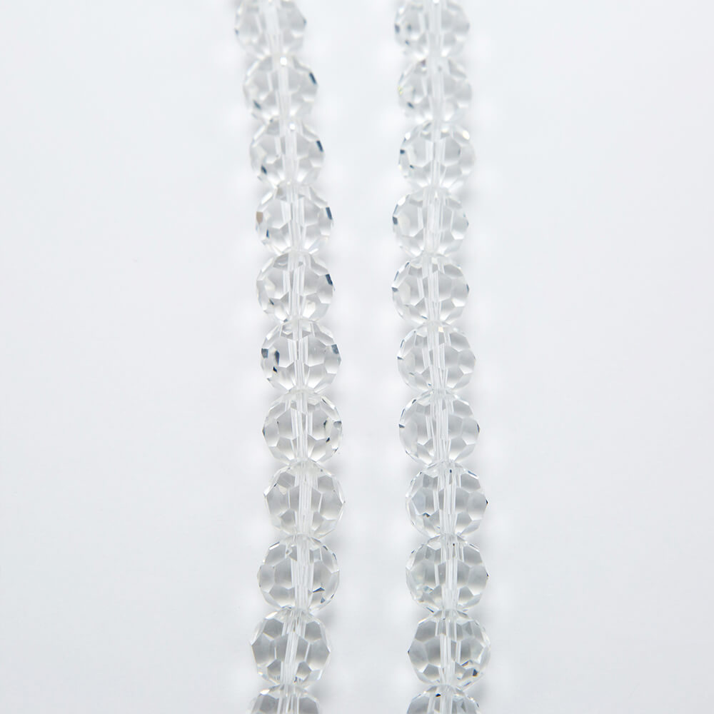 Faceted Round Crystal Glass Beads