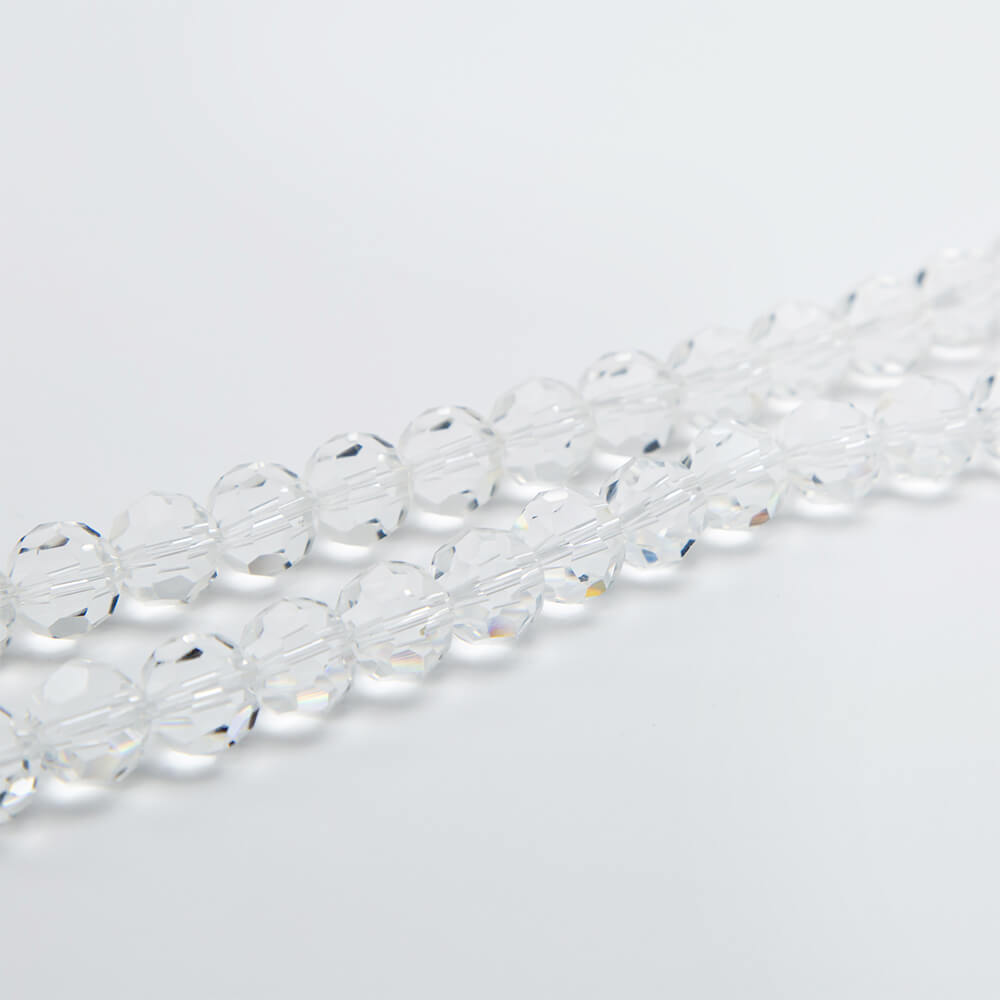 Faceted Round Crystal Glass Beads