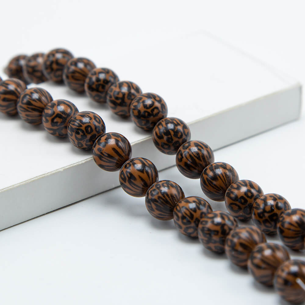 Acrylic Round Beads Leopard Beads