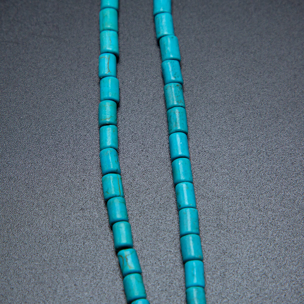 Blue Dyed Howlite Tube