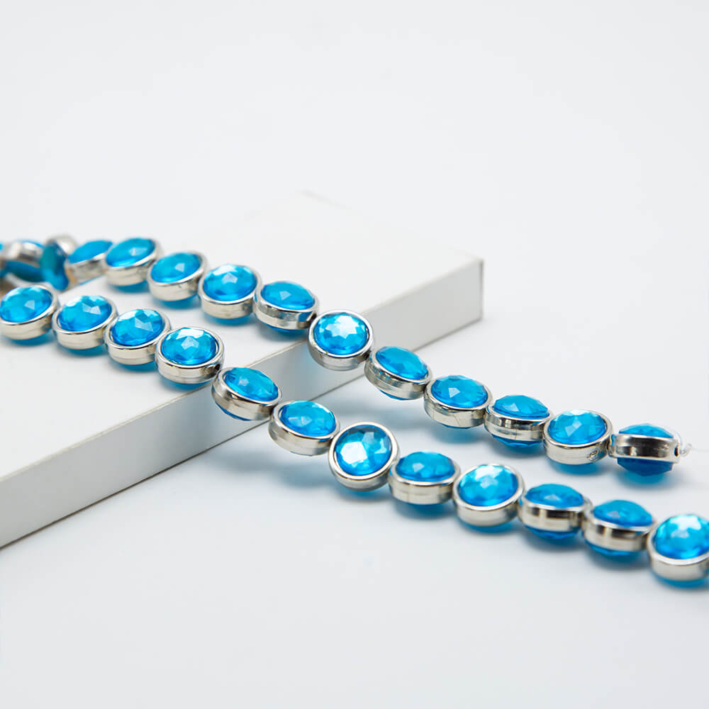 Blue Disc Beads Acrylic Beads