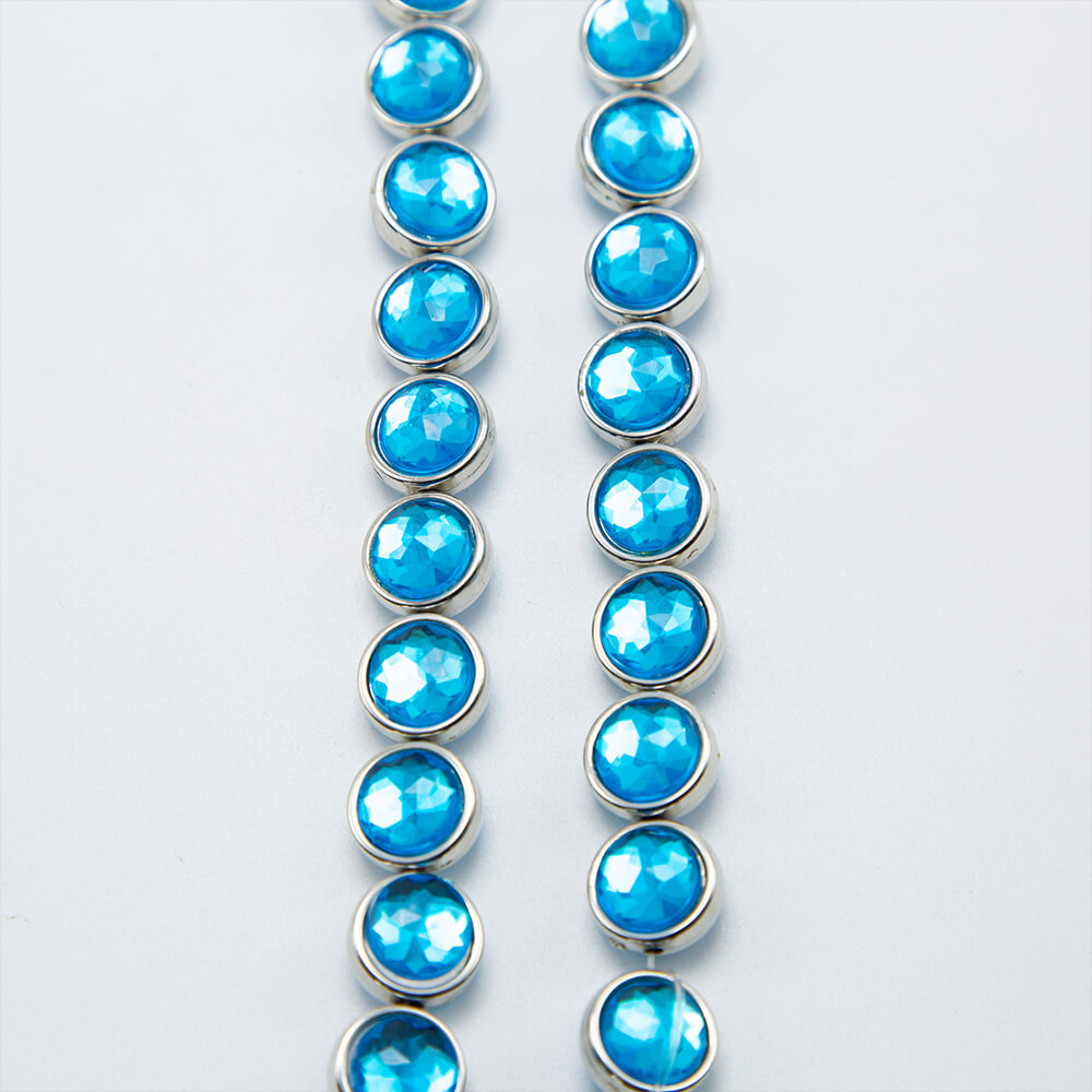 Blue Disc Beads Acrylic Beads