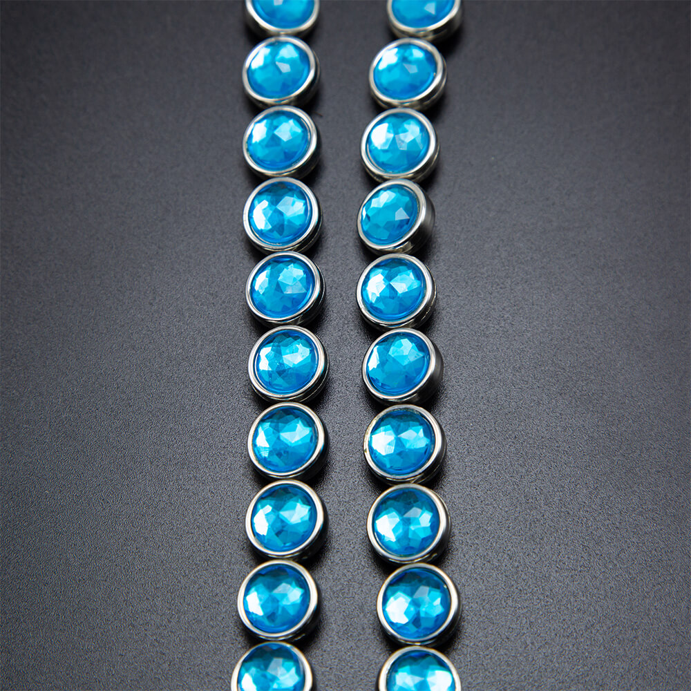 Blue Disc Beads Acrylic Beads