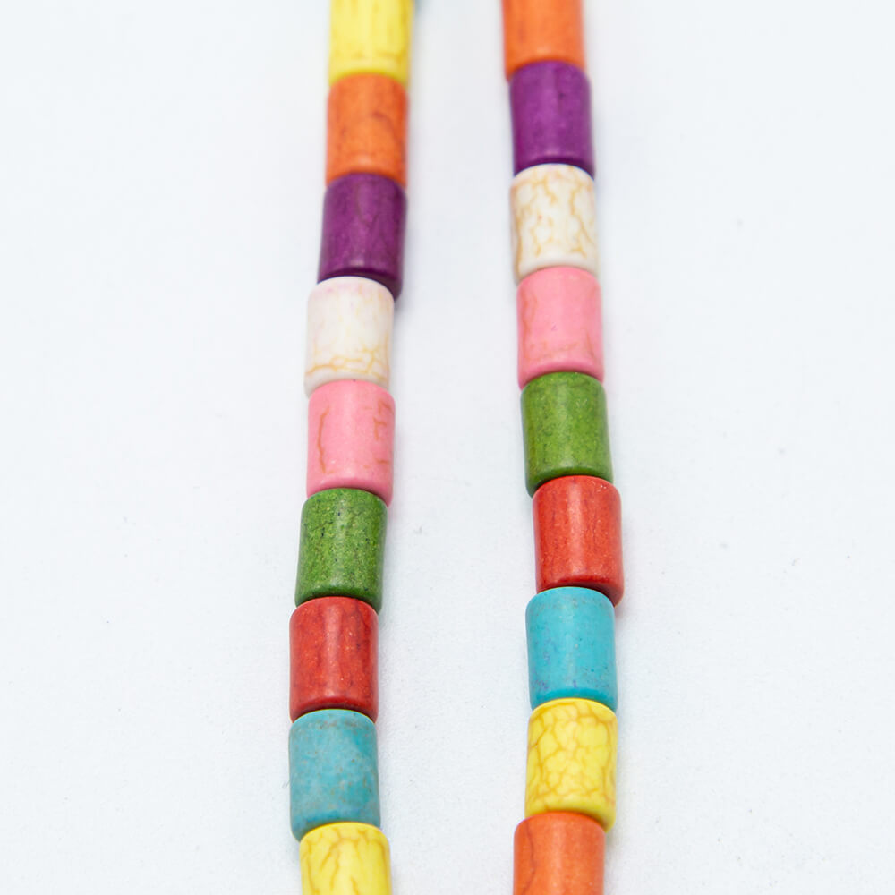 Multi Color Dyed Howlite Tube