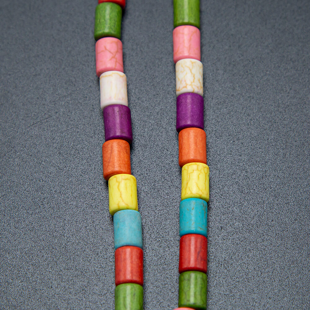 Multi Color Dyed Howlite Tube