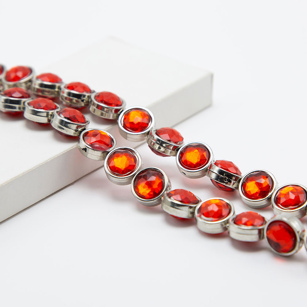 Red Disc Beads Acrylic Beads