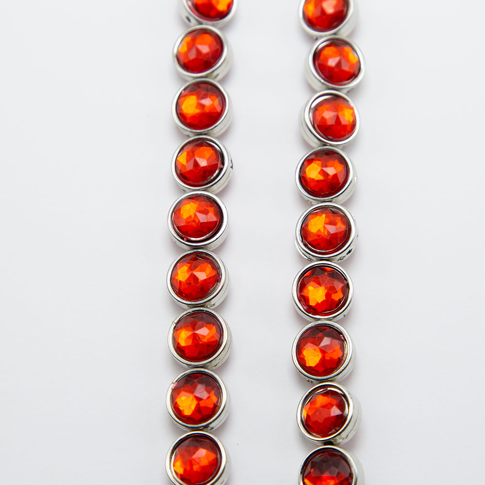 Red Disc Beads Acrylic Beads