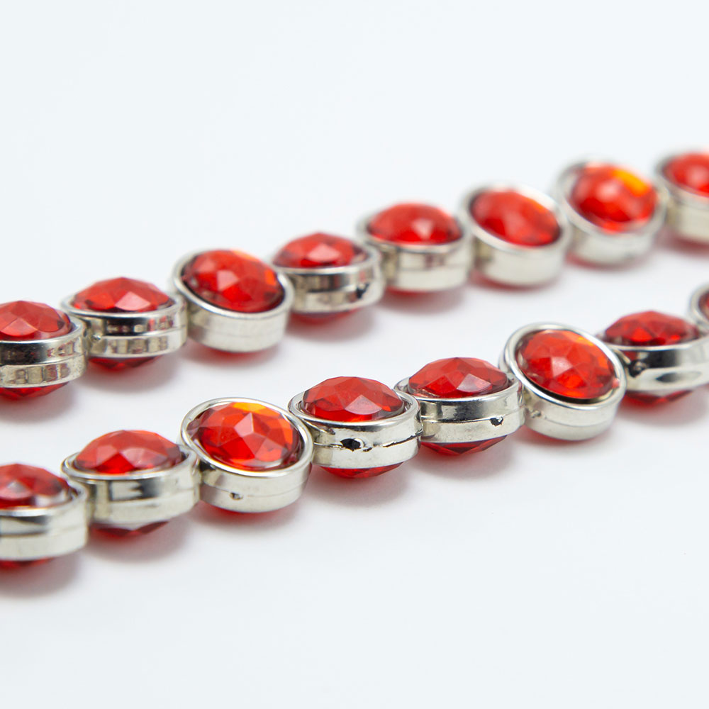 Red Disc Beads Acrylic Beads