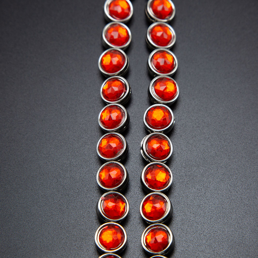 Red Disc Beads Acrylic Beads