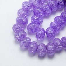 Large Hole Rondelle Beads Crackle Acrylic Beads