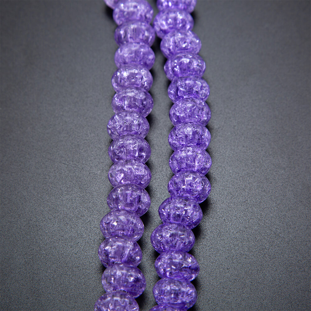 Large Hole Rondelle Beads Crackle Acrylic Beads