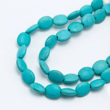 Dyed Howlite Flat Round Beads