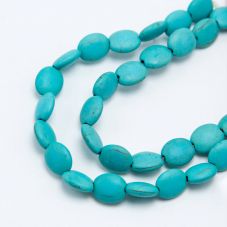 Dyed Howlite Flat Round Beads