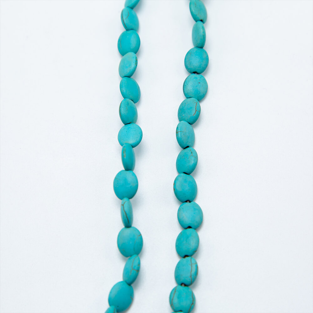 Dyed Howlite Flat Round Beads