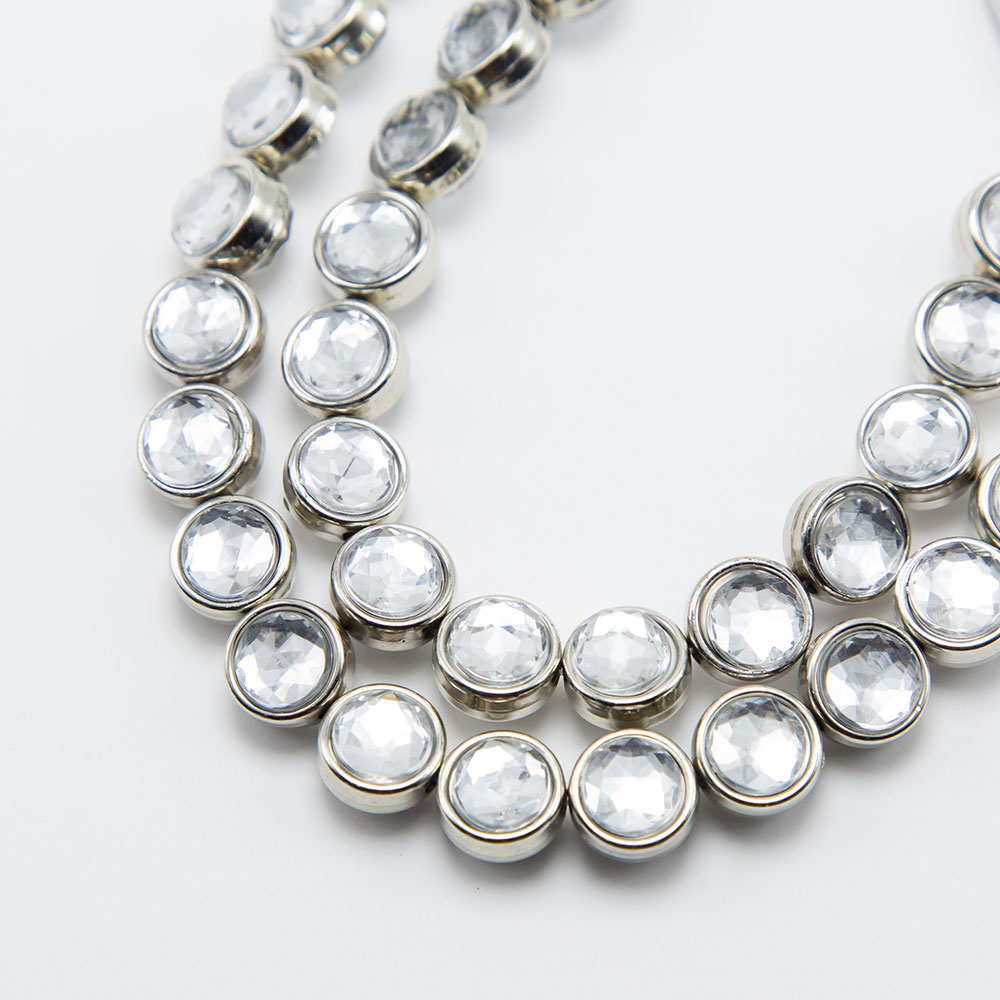 White Disc Beads Acrylic Beads