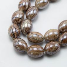 Brown Acrylic Oval Beads