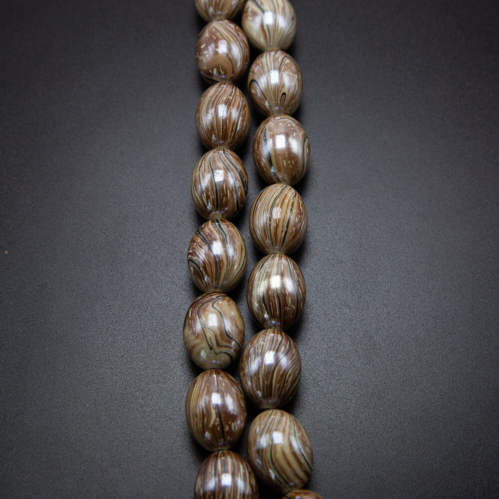 Brown Acrylic Oval Beads