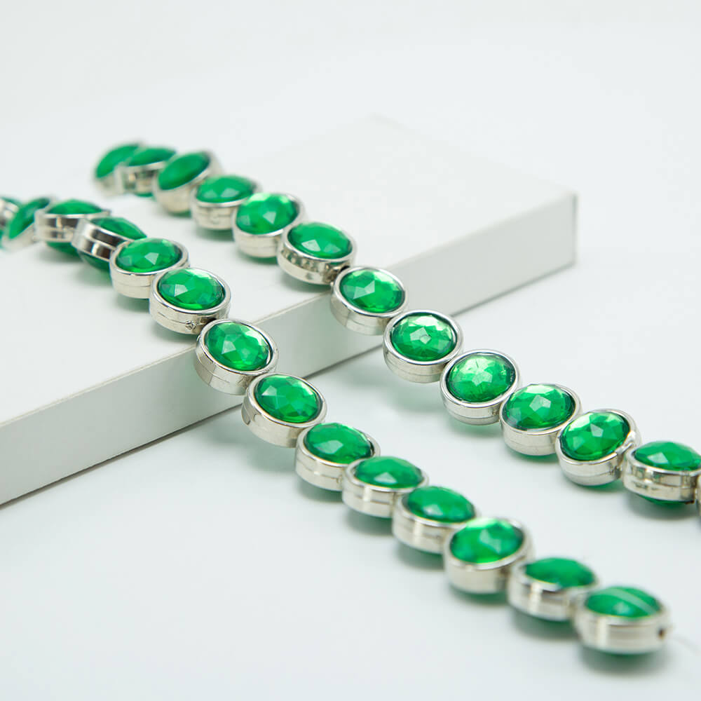 Green Disc Beads Acrylic Beads