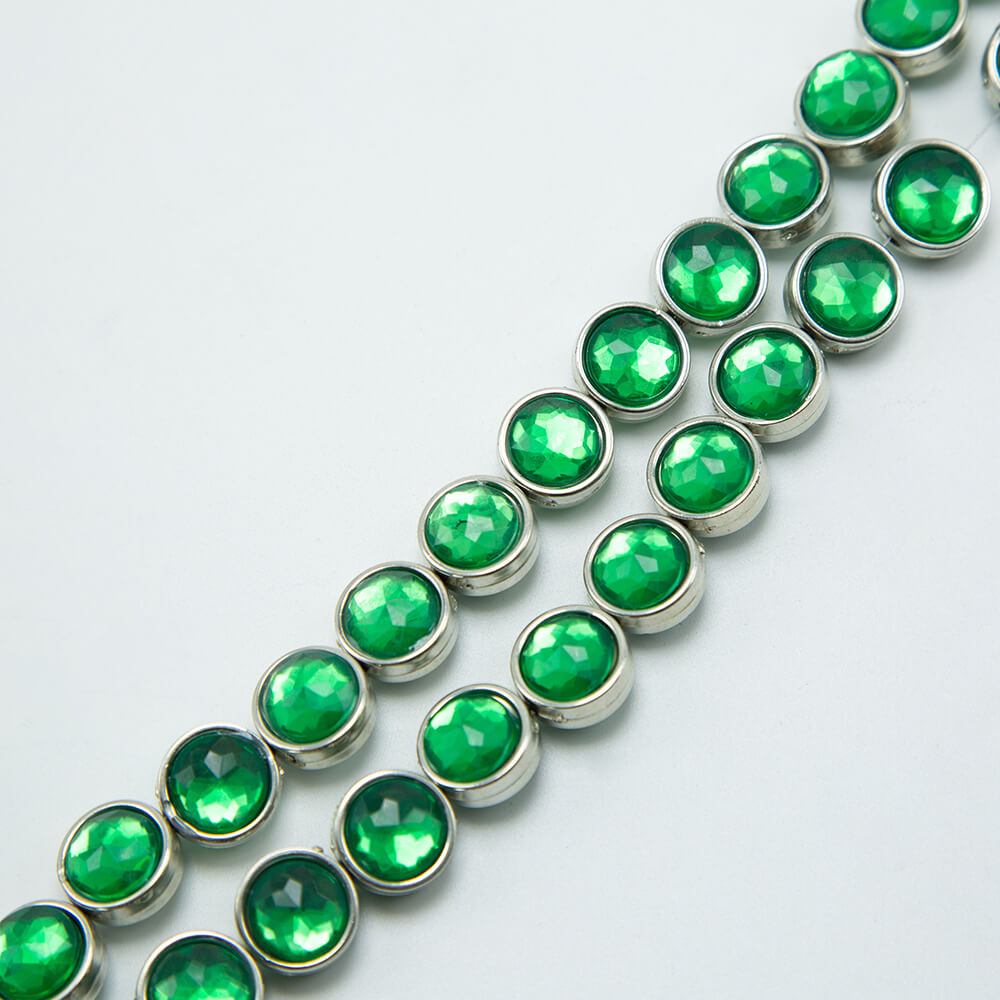 Green Disc Beads Acrylic Beads