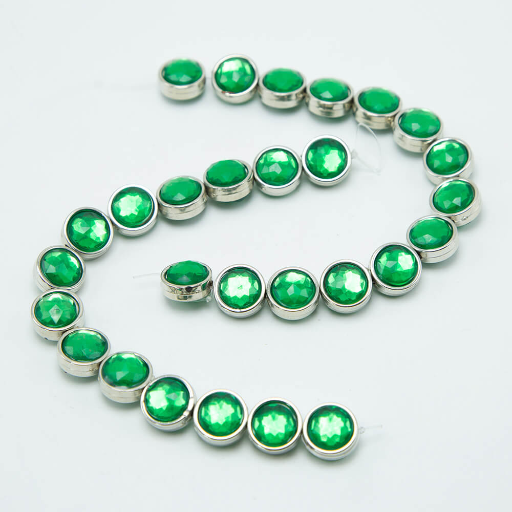 Green Disc Beads Acrylic Beads