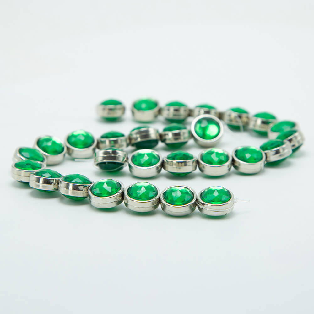 Green Disc Beads Acrylic Beads