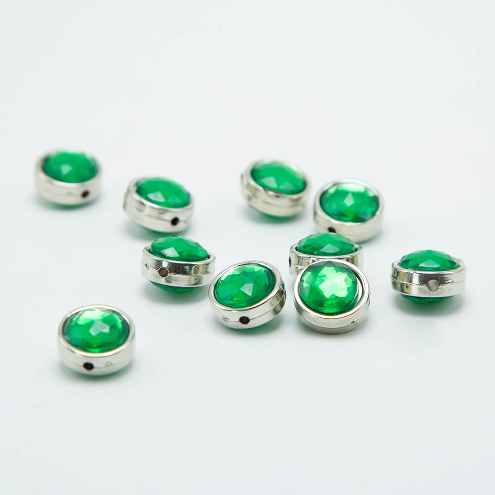 Green Disc Beads Acrylic Beads