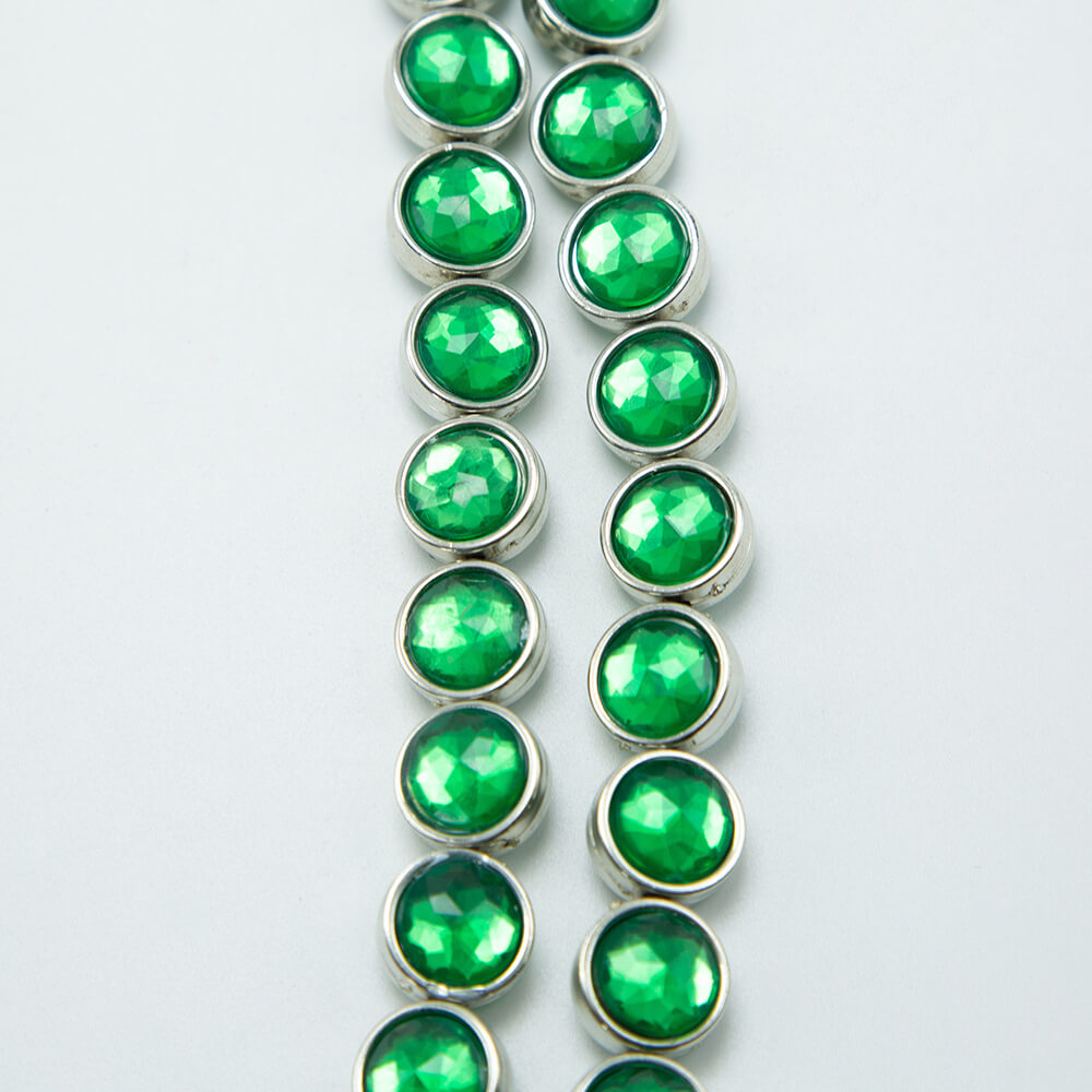 Green Disc Beads Acrylic Beads