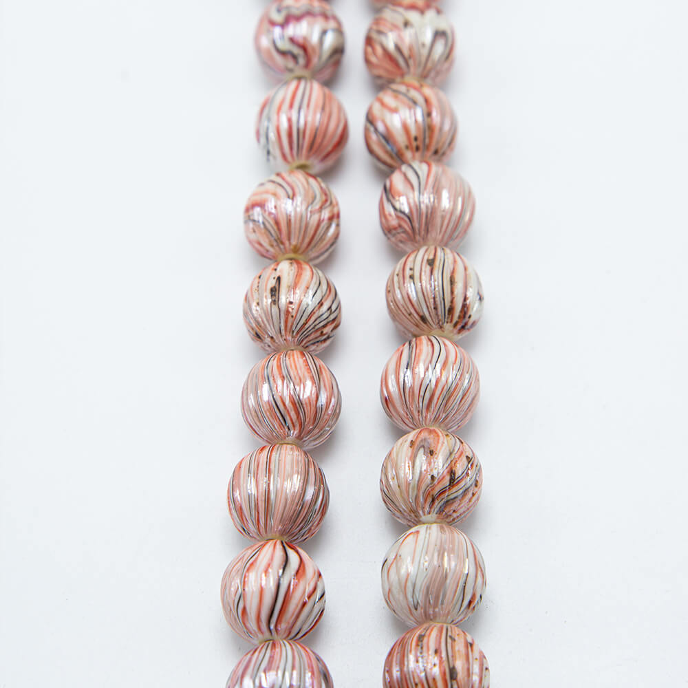 Red Acrylic Pumpkin Beads