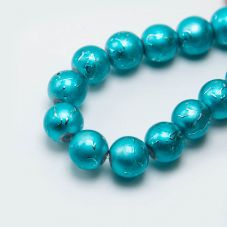 Blue Round Glass Beads