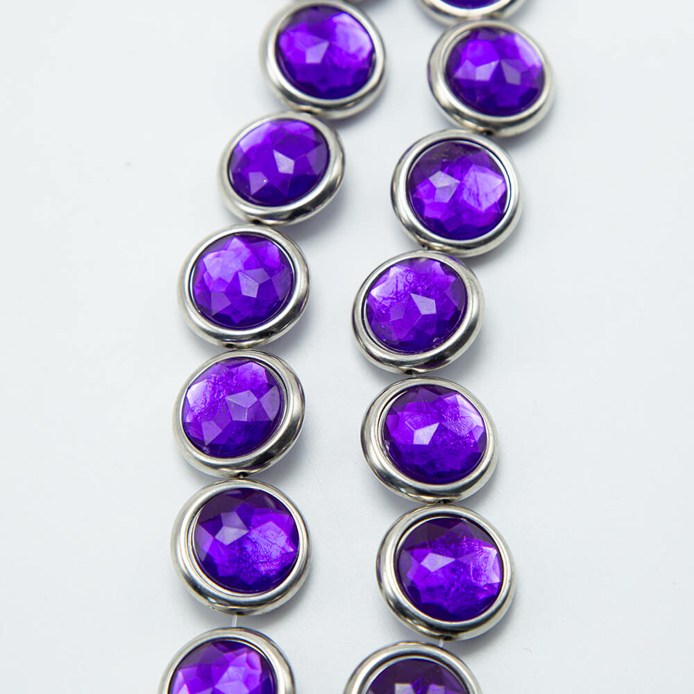 Purple Disc Beads Acrylic Beads