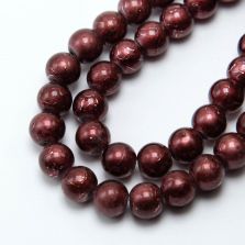 Brown Round Glass Beads