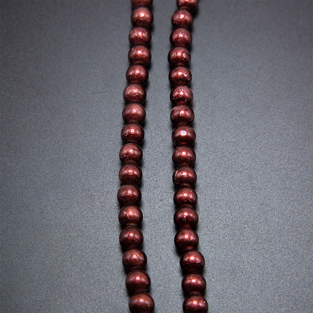 Brown Round Glass Beads