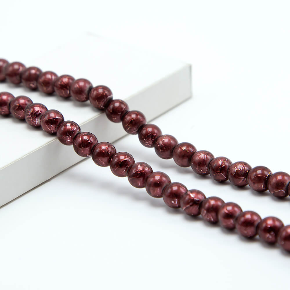 Brown Round Glass Beads